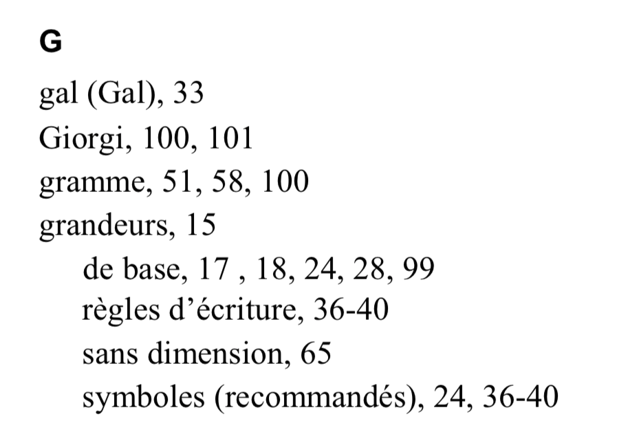 Illustration of an index in Metanorma with primary and secondary indexes are shown