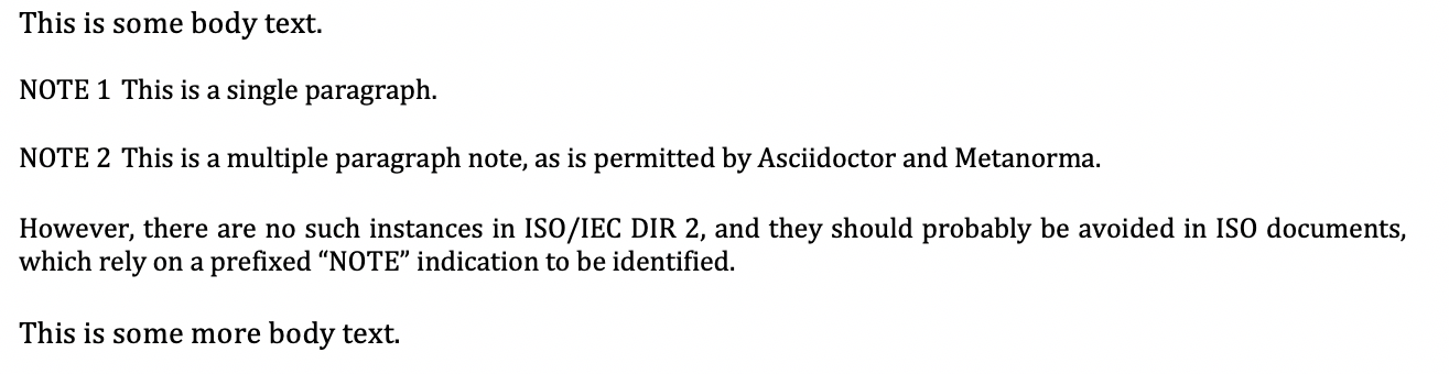 Metanorma ISO Word NOTE example