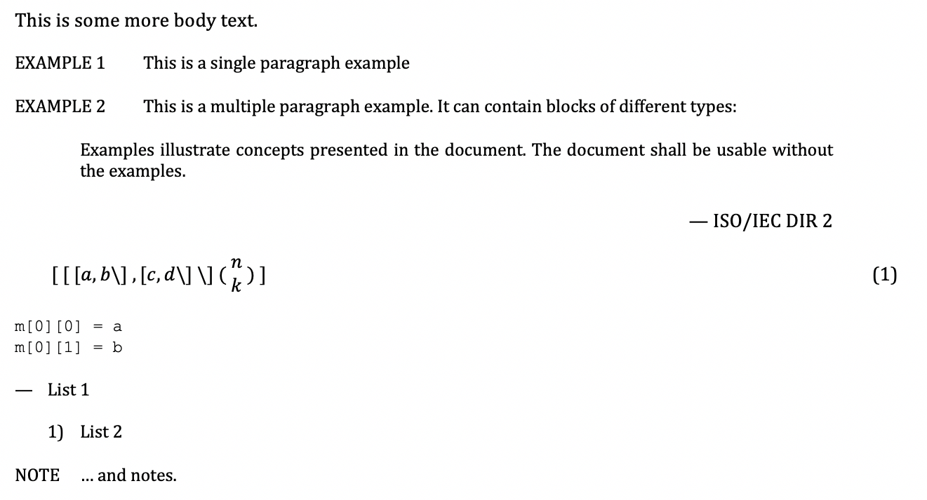 Metanorma ISO Word EXAMPLE example