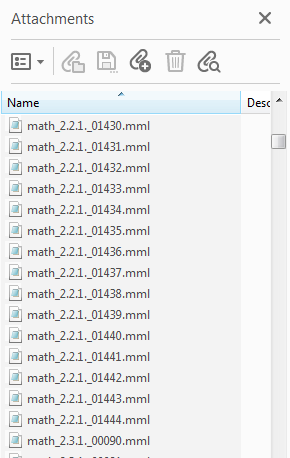 MathML attachments in Adobe Acrobat’s "Attachments" pane